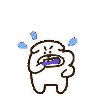 Dog Teeth Sticker by takadabear