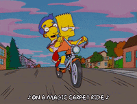bart simpson ride GIF