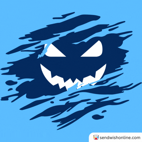 Creepy Smile Halloween Pumpkin GIF by sendwishonline.com