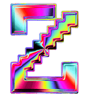 Glitch Letter Sticker