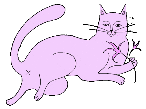 Cat Pink Sticker by Love Tattoos