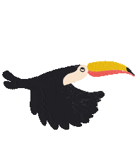 Bird Flying Sticker by Henri Campeã
