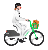 Clown Bicycle Sticker by Lime