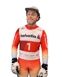 helvetia_schweiz point up swiss ski helvetia ski alpin Sticker