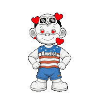 American Dream Love Vibes Sticker by Zhot