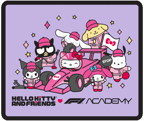 Racing F1 GIF by Hello Kitty