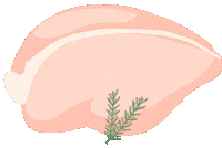 Chicken Breast Eating Sticker