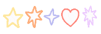 Heart Star Sticker