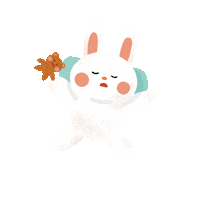 Illustration Bunny Sticker