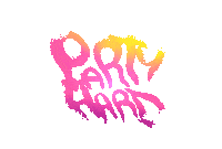 Party Hard Sticker by Guarnaboy