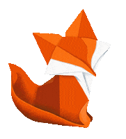 SunshineDesignLJC fox animal paper origami Sticker