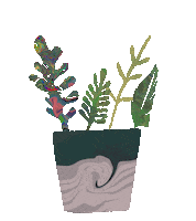 Green Plant Art Sticker
