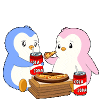 Hungry Lets Eat Sticker by Pudgy Penguins