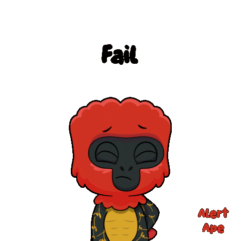 Monkey Fail Sticker by VeeFriends