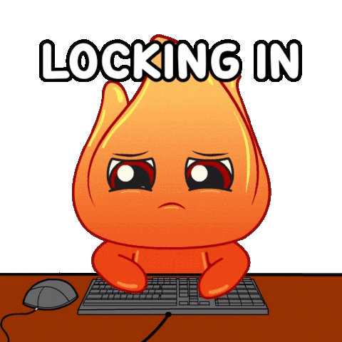 Locked In Serious Face Sticker by Playember