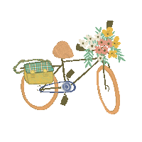 alextilalila summer flowers spring bicycle Sticker