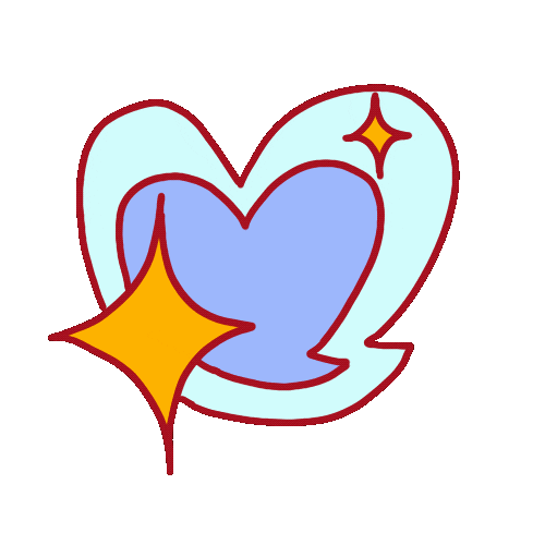 tesketchy heart sparkling blue heart sparkle heart Sticker