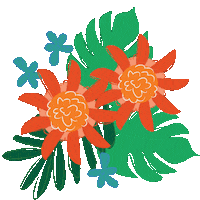 Flowers Bird Brain Sticker by meags & me