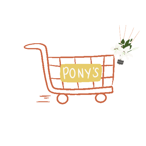 Shopping Pony Sticker