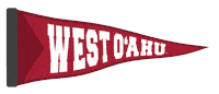 westoahu university hawaii pennant westside Sticker