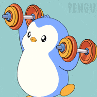 Working Out No Pain No Gain GIF by Pudgy Penguins
