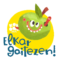 kokoakgara apple together euskara manzana Sticker