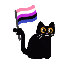 Black Cat Sticker