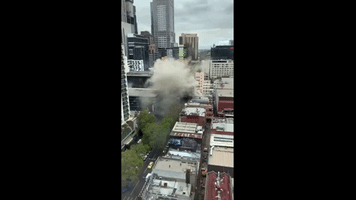 Smoke Billows From Fire in Melbourne's CBD