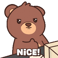 Happy Teddy Bear Sticker by BEARISH