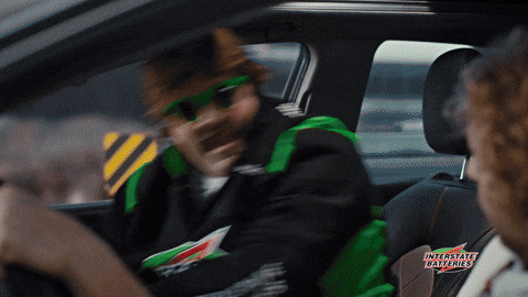 interstatebatteries giphyupload reaction mascot entrance GIF