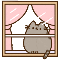 Window Waiting Sticker by Pusheen