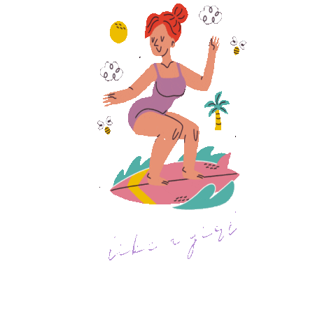 jenterne giphygifmaker girl surf girlpower Sticker