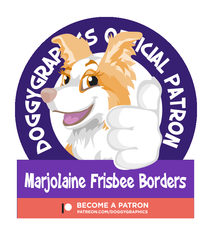 Patron Marjolaine Sticker by Doggygraphics