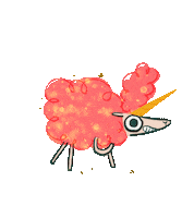 Pink Unicorn Sticker by Aurora Cacciapuoti