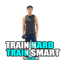Train Hard Personal Trainer Sticker by FITLUC