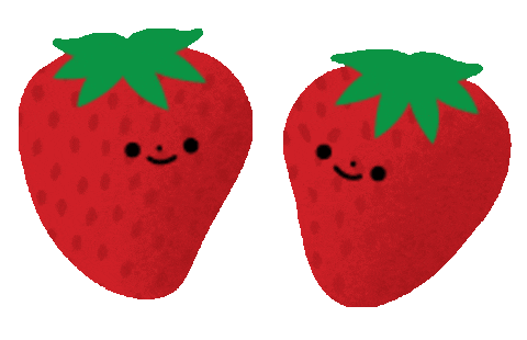 Friends Strawberry Sticker by Beci Orpin