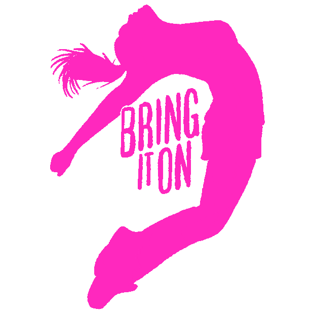 bring it on pink Sticker by Broadway.com