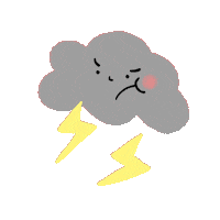 Angry Lightning Sticker