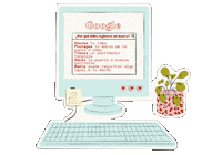 Vintage Computer Sticker by Sailor Coffee