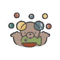 marble01 くま さけ ビクマ Sticker