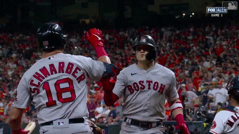 High Five Red Sox GIF by MLB