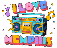 Memphis Tennessee Sticker by Memphis Travel