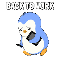 Work Working Sticker by Pudgy Penguins