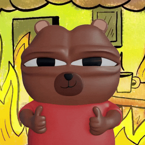 This Is Fine GIF by Bear Market Memes