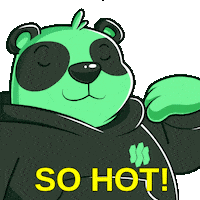 Panda Looking Good Sticker by SuperVerse