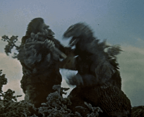 SpookyFlicks giphyupload godzilla king kong GIF