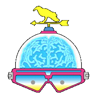 Lookingaround Sticker by Toby Melville-Brown