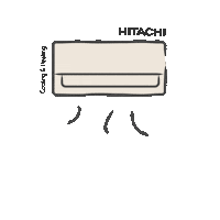 Air Conditioning Relax Sticker by Hitachi Cooling & Heating