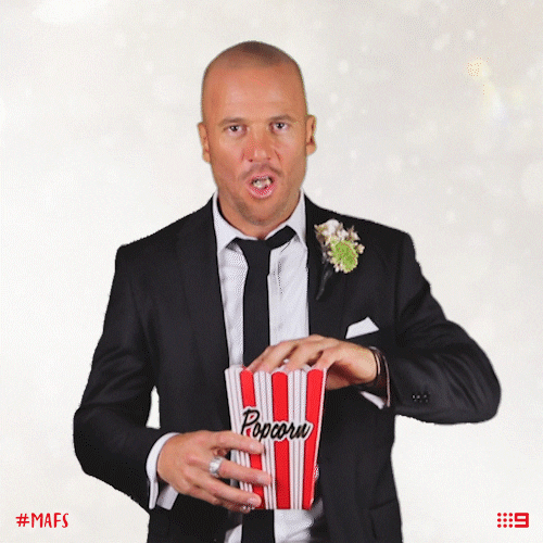 channel 9 popcorn GIF by Married At First Sight Australia