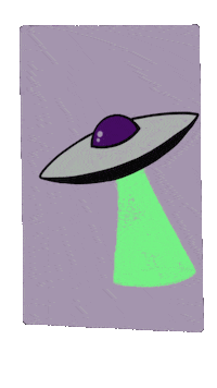 officialshmay space purple aliens ufo Sticker